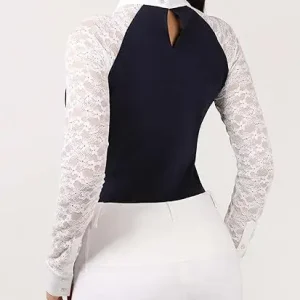 Alternative view of Women's Equestrian Show Shirt with Lace Raglan Sleeves